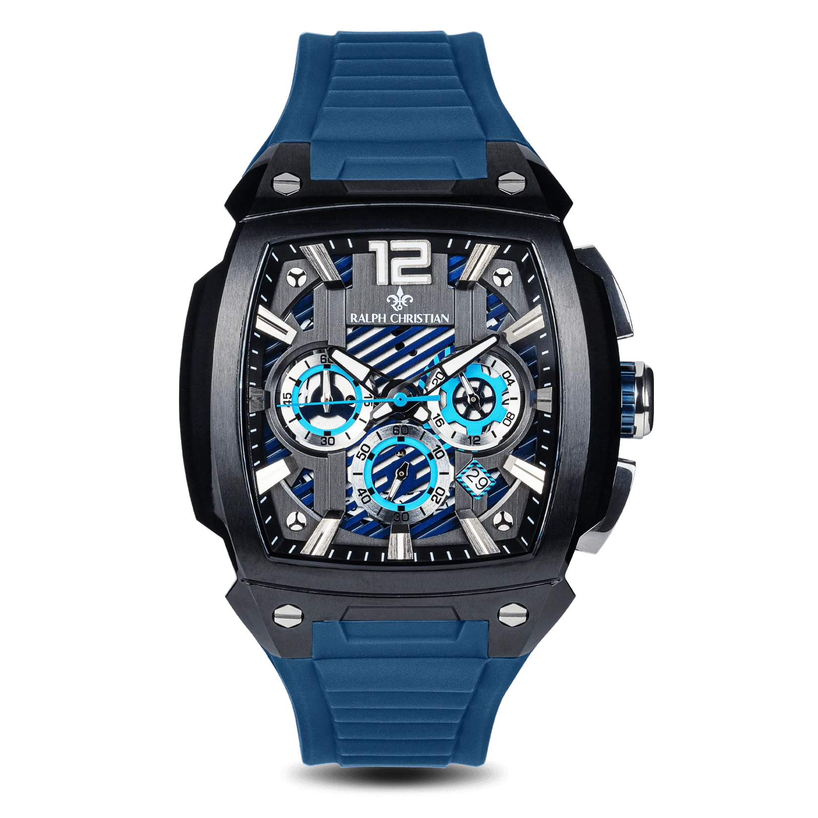 men's mechanical watches with timer display -The Phantom Chrono - Nordic Blue