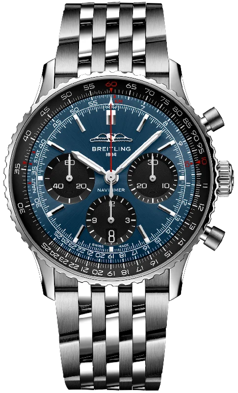 men's chronograph watches with double-domed style design -Breitling Navitimer B01 Chronograph 41 Bracelet men's chronograph watches with double-domed style design -Breitling Navitimer B01 Chronograph 41 Bracelet
