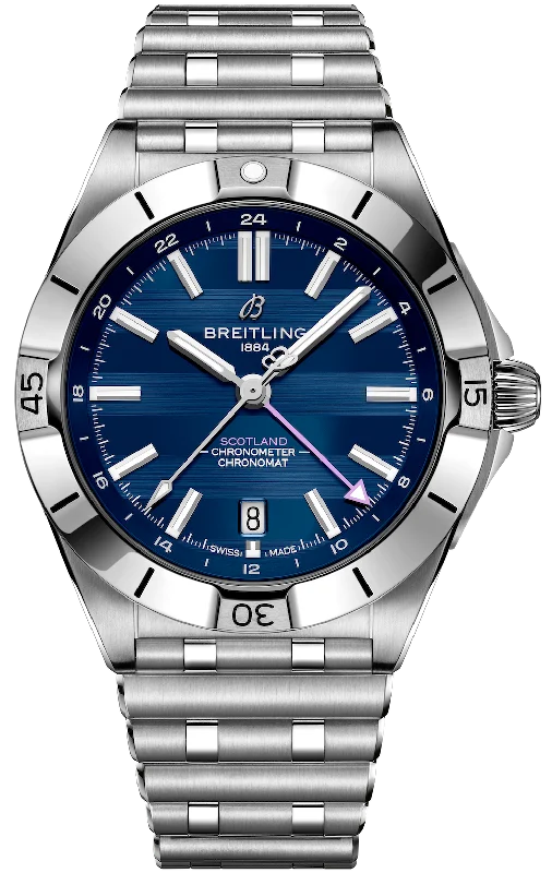 men's mechanical watches with glow-in-the-dark design -Breitling Chronomat Six Nations GMT 40 Scotland men's mechanical watches with glow-in-the-dark design -Breitling Chronomat Six Nations GMT 40 Scotland