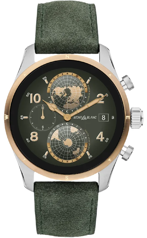 Mens Smart Watches Heart Rate Monitoring-Montblanc Summit 3 Bicolour Titanium Smartwatch