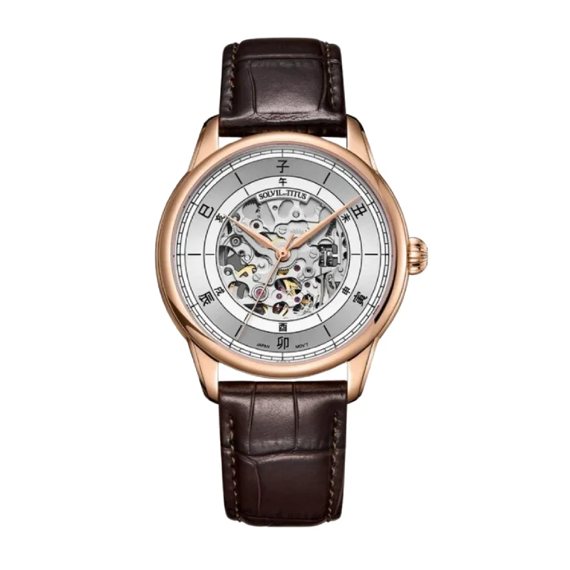 men's Seiko casual watches -SOLVIL ET TITUS CLASSIC W06-03309-006 3 HANDS AUTOMATIC MEN WATCH