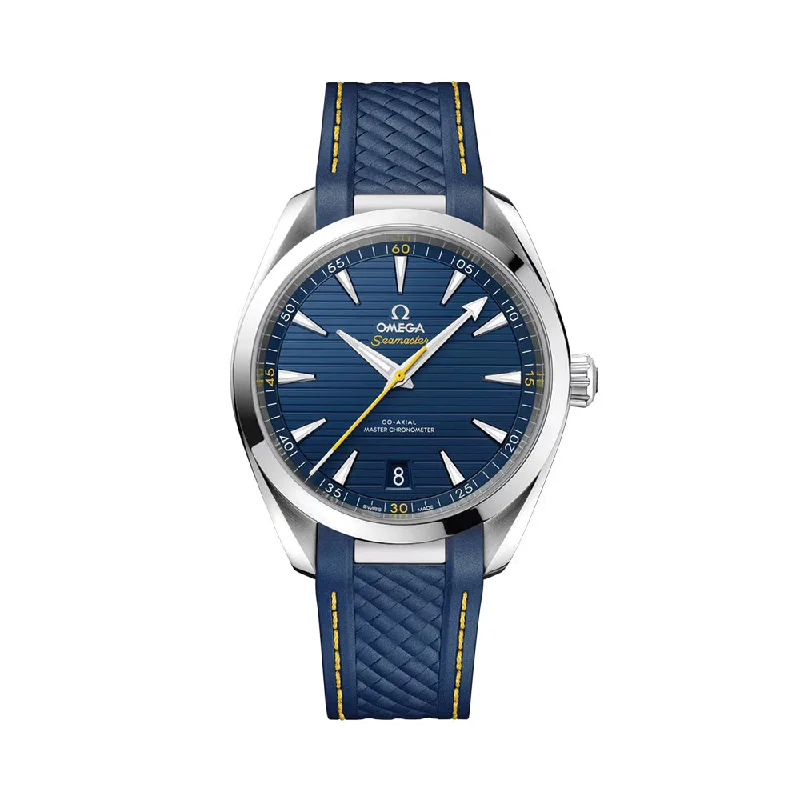 Seiko-Presage alternatives-Seamaster Aqua Terra 150M Co-Axial Master Chronometer 41mm - Blue on Rubber Strap Seiko-Presage alternatives-Seamaster Aqua Terra 150M Co-Axial Master Chronometer 41mm - Blue on Rubber Strap