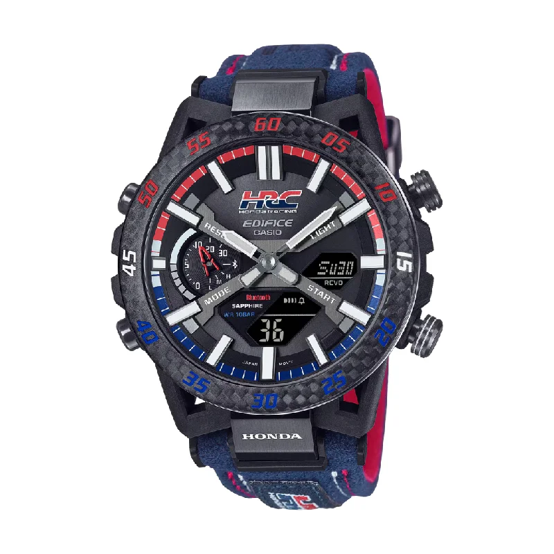 men's Cartier glow-in-the-dark design watches -CASIO EDIFICE ECB-2000HR-1ADR SOSPENSIONE HONDA RACING LIMITED EDITION MEN WATCH