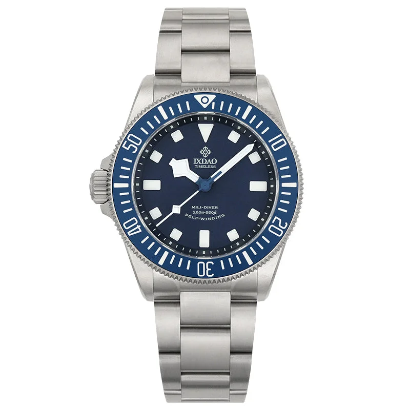 men's dive watches with modern style -IXDAO Titanium 39mm LHD Automatic Dive Watch