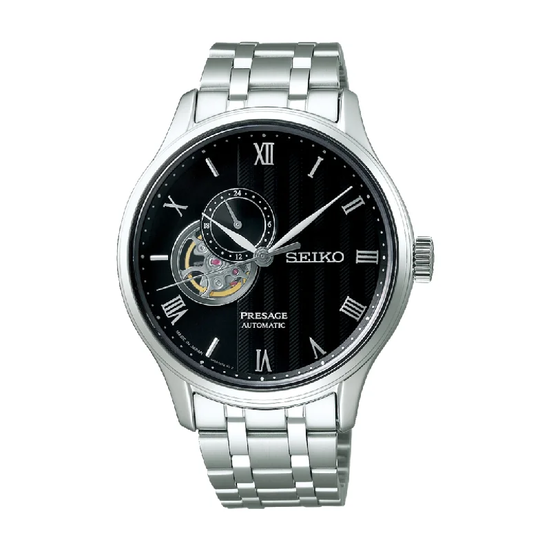 men's Seiko with GPS navigation -SEIKO PRESAGE SSA377J1 AUTOMATIC JAPANESE GARDEN SERIES MEN WATCH
