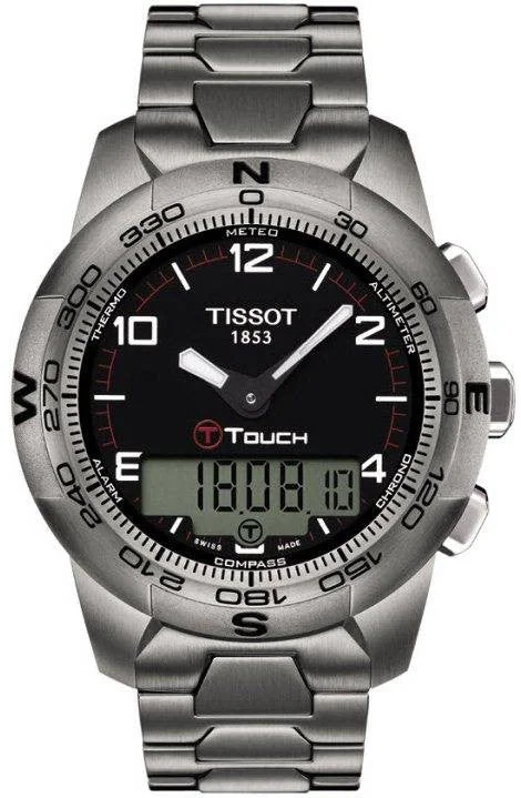 Mens Smart Watch Personalized-Tissot Watch T-Touch II Titanium