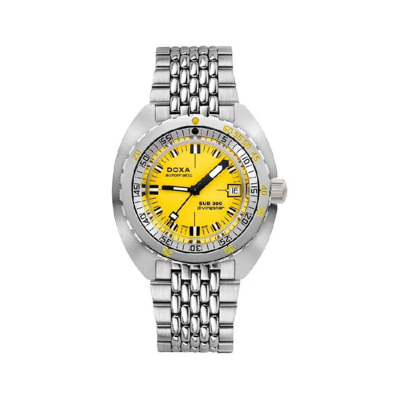 luxury-collector dresswatches-Sub 300 Divingstar Yellow Dial on Bracelet, 42.5mm