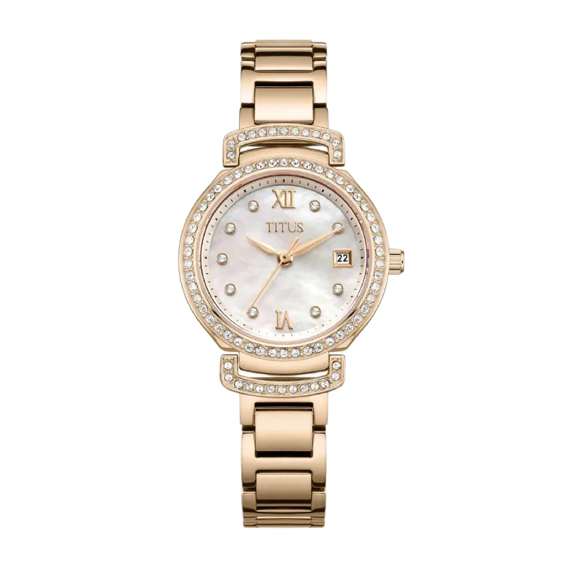 women's mechanical watches with Swiss movement -SOLVIL ET TITUS FAIR LADY W06-03139-013 3 HANDS DATE QUARTZ WOMEN WATCH