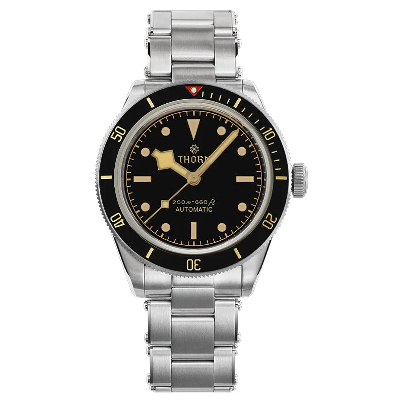 men's dive watches with phosphorescent hands -Thorn Retro BB58 Snowflake Hands Mechanical Watch