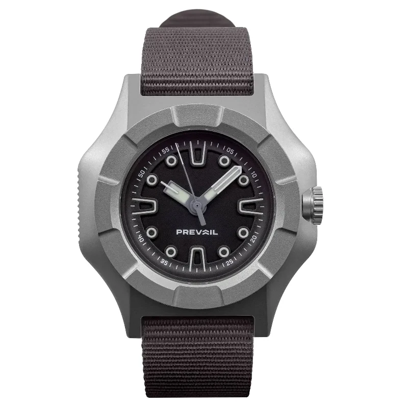 men's field watches with luminescent design -Prevail Onward Future Field Watch Tactical Standard Black