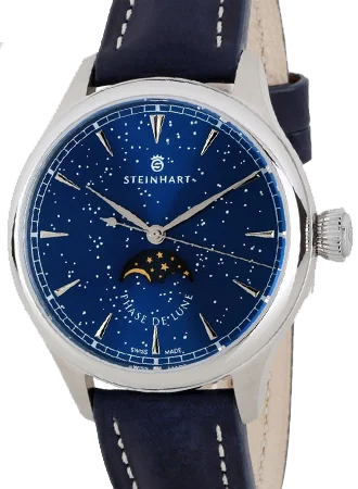 Men's Automatic Wind Dress Watches-Marine 42 Moon Phase Starry Night