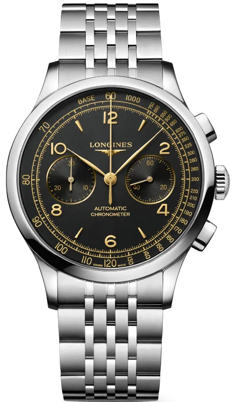 men's mechanical watches with SuperLuminova display function -Longines Record Mens
