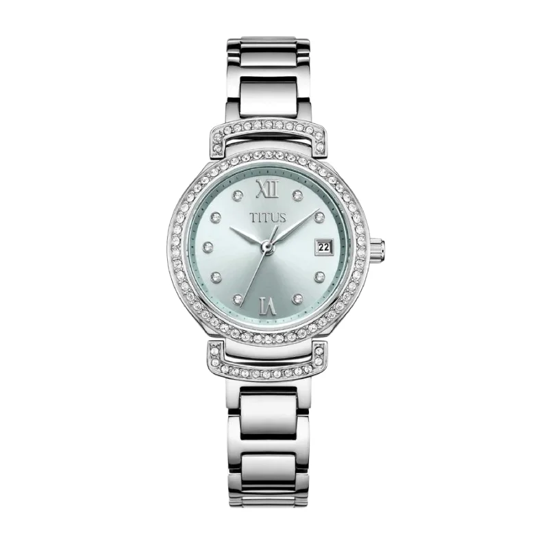 women's mechanical watches with see-through caseback -SOLVIL ET TITUS FAIR LADY W06-03139-012 3 HANDS DATE QUARTZ WOMEN WATCH