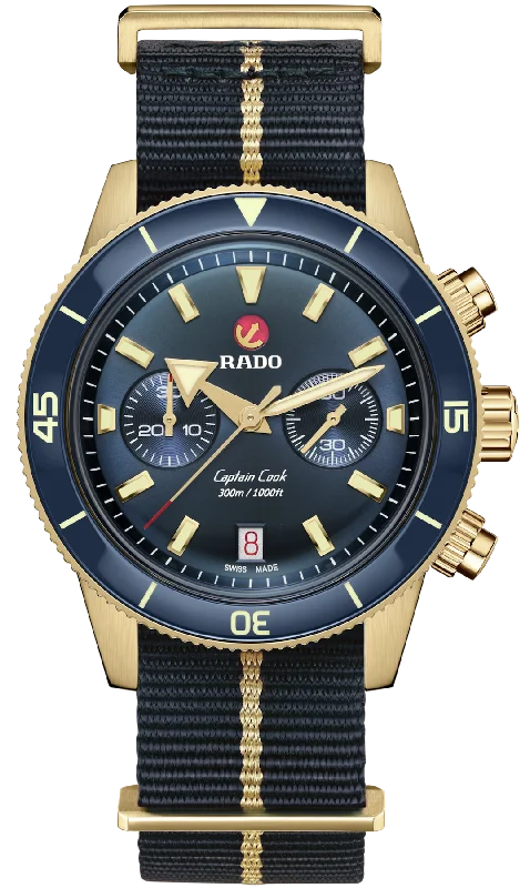 men's chronograph watches with rugged style design -Rado Captain Cook Automatic Chronograph Bronze D men's chronograph watches with rugged style design -Rado Captain Cook Automatic Chronograph Bronze D