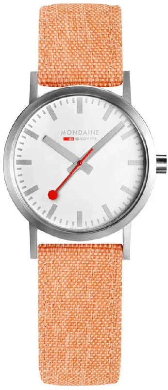 Women Mondaine watches with sleek and modern design -Mondaine Watch Classic 30mm Modern Orange