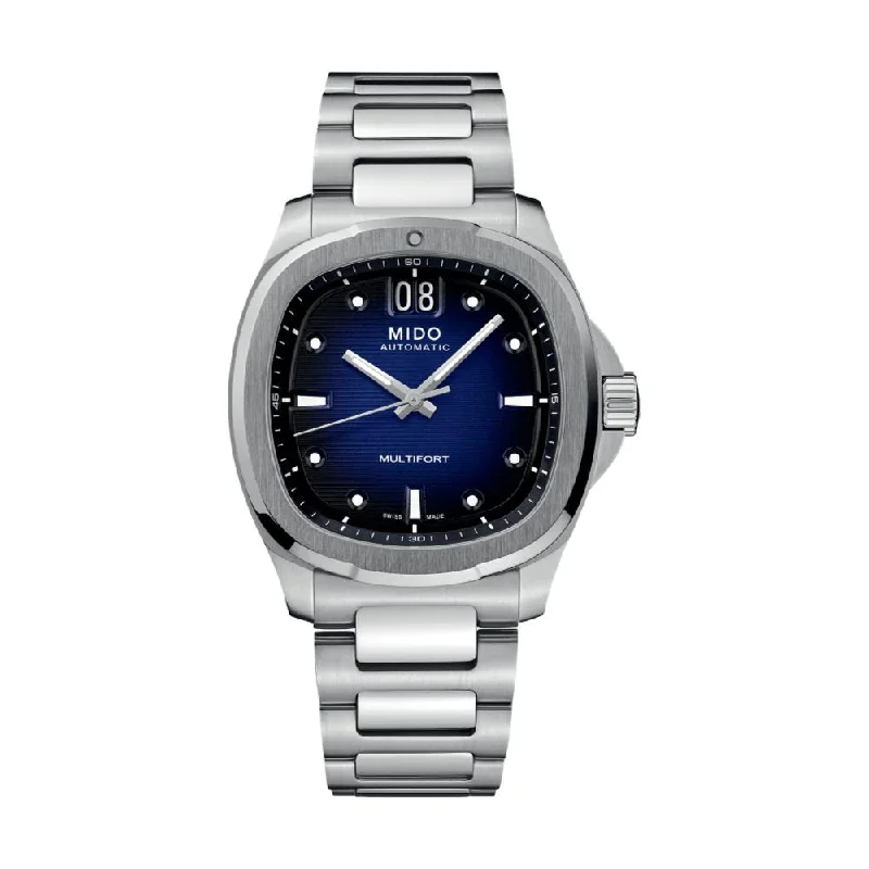 men's deep sea dive watches -Multifort TV Big Date Blue on Bracelet