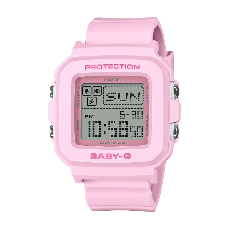 women's Casio with canvas straps -CASIO BABY-G BGD-10-4DR DIGITAL PINK WATCH