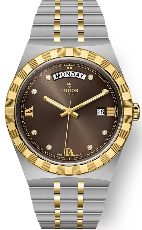 men's mechanical watches with cyclops design -TUDOR Royal 41