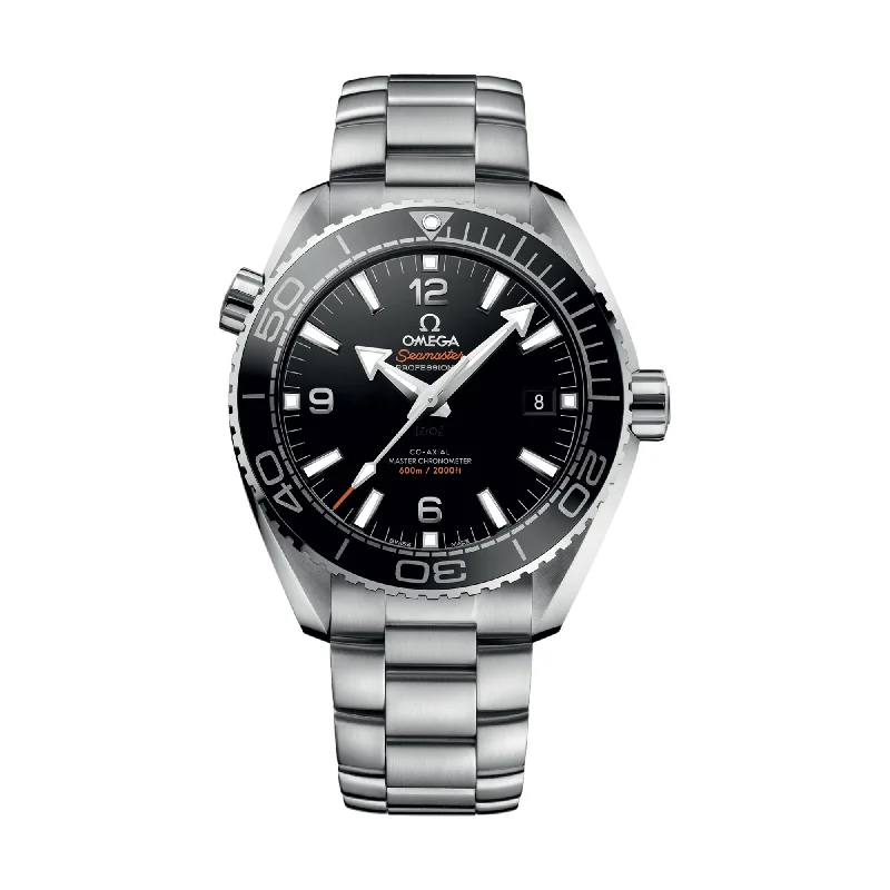 men's field watches with custom engraving design -Seamaster Planet Ocean 600M Co-Axial Master Chronometer 43.5mm - Black on Bracelet