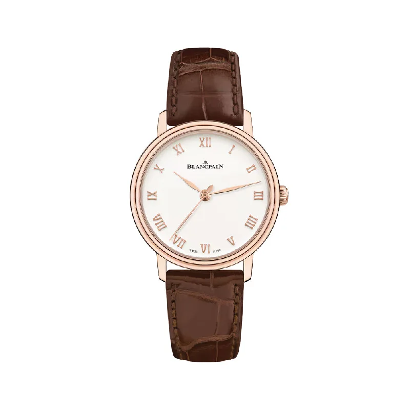 men's digital watches with timer style design -Villeret Ultraplate Red Gold 29mm - White on Leather Strap men's digital watches with timer style design -Villeret Ultraplate Red Gold 29mm - White on Leather Strap