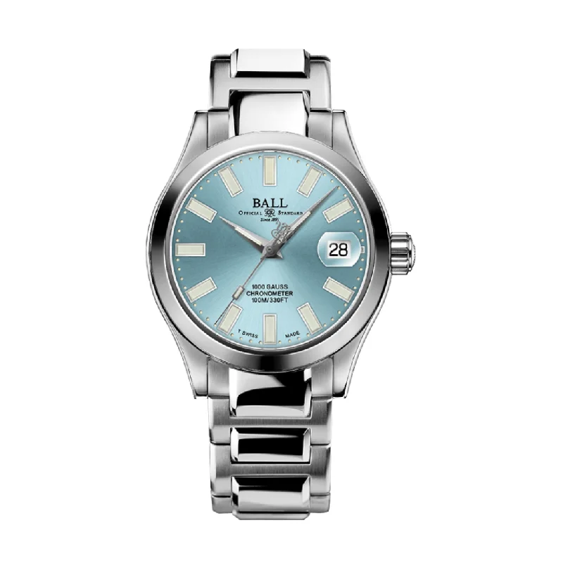 men's mechanical watches with perpetual calendar design -BALL ENGINEER III NL9616C-S1C-IBE MARVELIGHT CHRONOMETER MEN WATCH