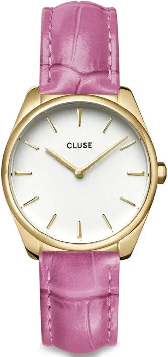 women's mechanical watches for surfing enthusiasts -Cluse Feroce Petite Pink Gold
