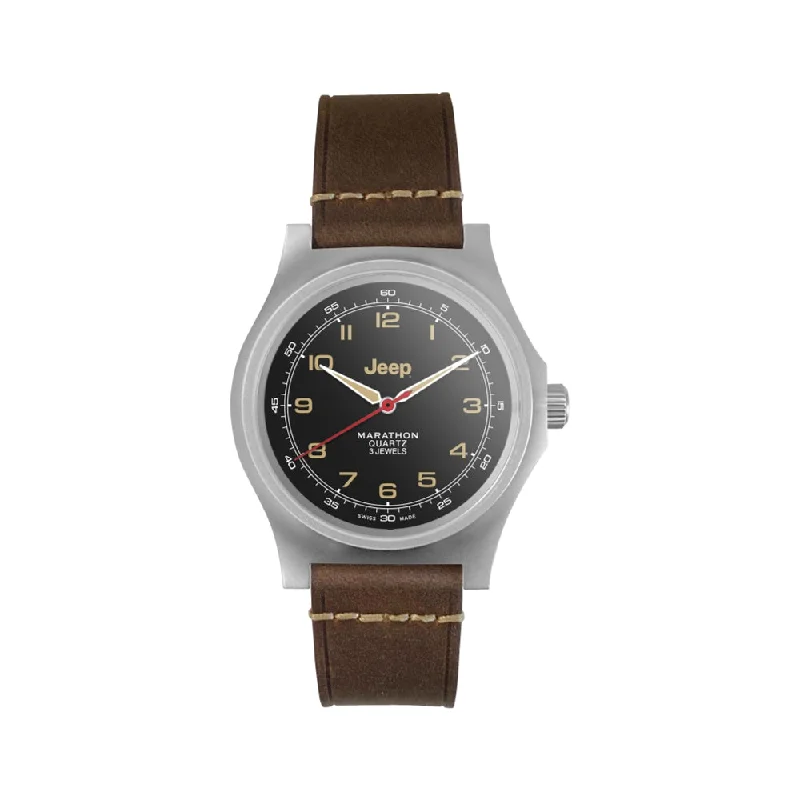 men's digital watches with chime display -Jeep Willy's SSGPQ Officer's Quartz 41mm