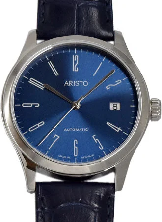 Men's Anniversary Dress Watches-Bauhaus 38 Midnight Blue 4H129 - Sapphire