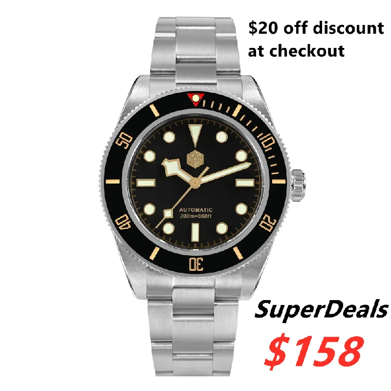 men's dive watches with vibration alert -★SuperDeals★San Martin BB58 NH35 Automatic Watch SN008G