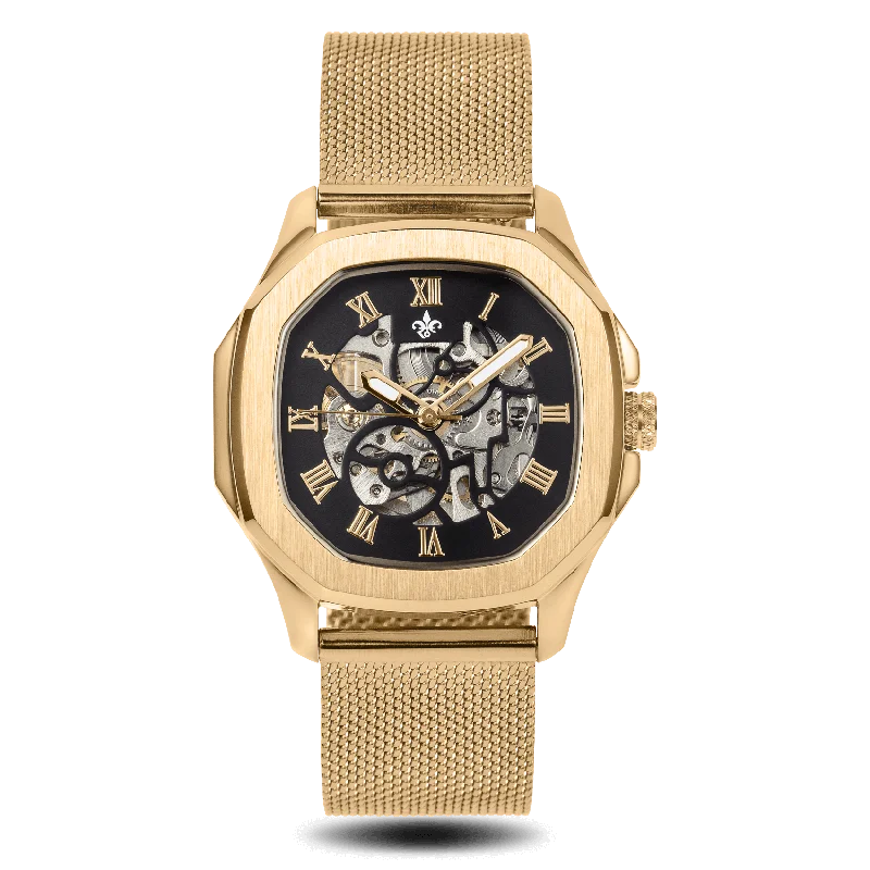 women's mechanical watches with Japanese SuperLuminova display function -The Ava Automatic - Gold