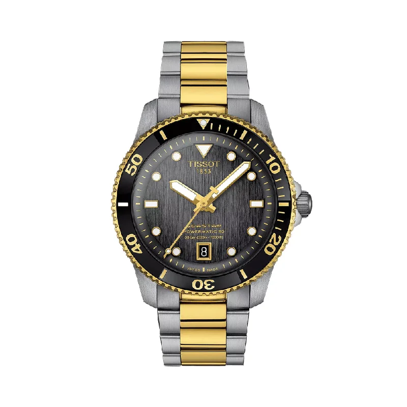 men's GMT watches for frequent flyers -Seastar 1000 Powermatic 80 40mm - Grey-Black on Bracelet men's GMT watches for frequent flyers -Seastar 1000 Powermatic 80 40mm - Grey-Black on Bracelet