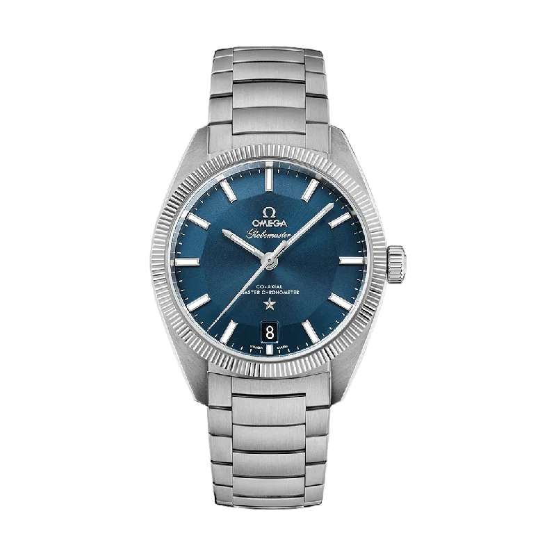 men's field watches with C3 SuperLuminova design -Constellation Globemaster Co-Axial Master Chronometer 39mm - Blue on Bracelet