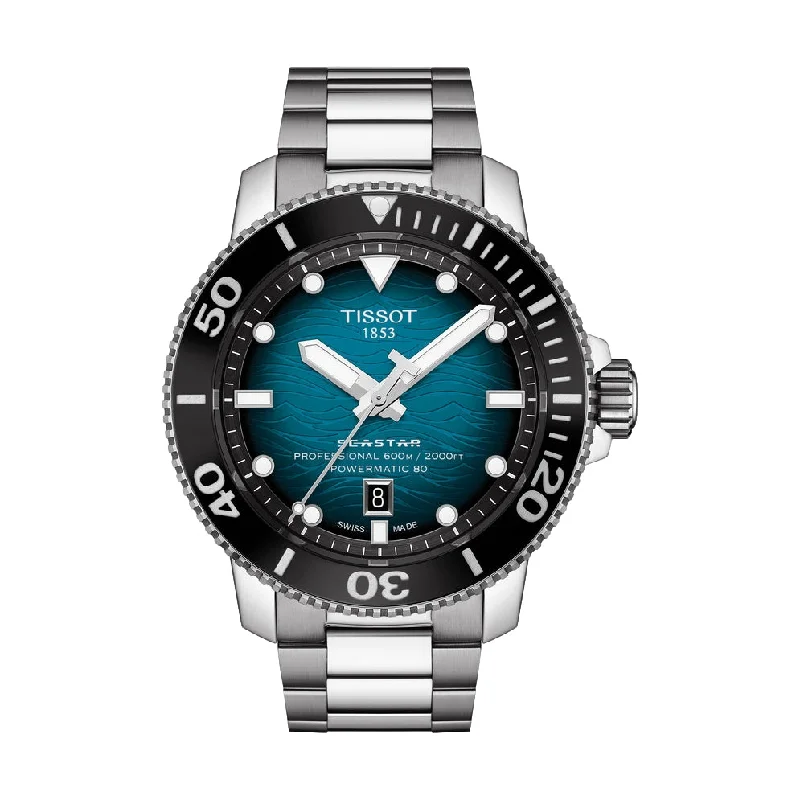 men's digital watches with date magnifier style design -Seastar 2000 Professional Powermatic 80