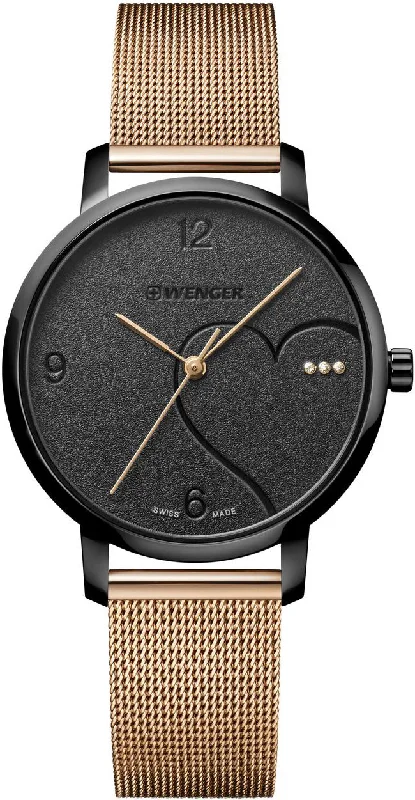 women's mechanical watches with magnifying design -Wenger Metropolitan Donnissima Ladies