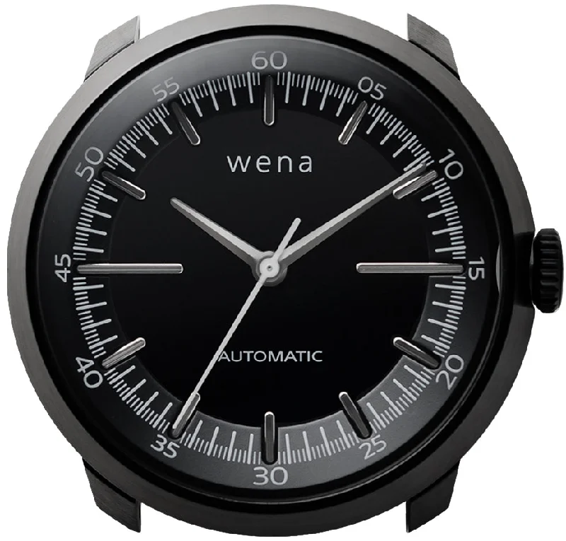 Mens Smart Watches Calendar Reminders-Wena By Sony Watch Head Mechanical Black