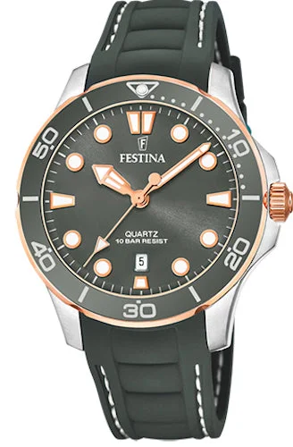 women's mechanical watches with personalized engraving design -Festina Watch Three Hands Date Ladies