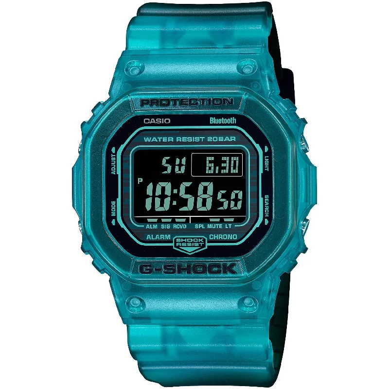 modern men's skeletonized watches with rich detailing -G-Shock DWB5600G Blue
