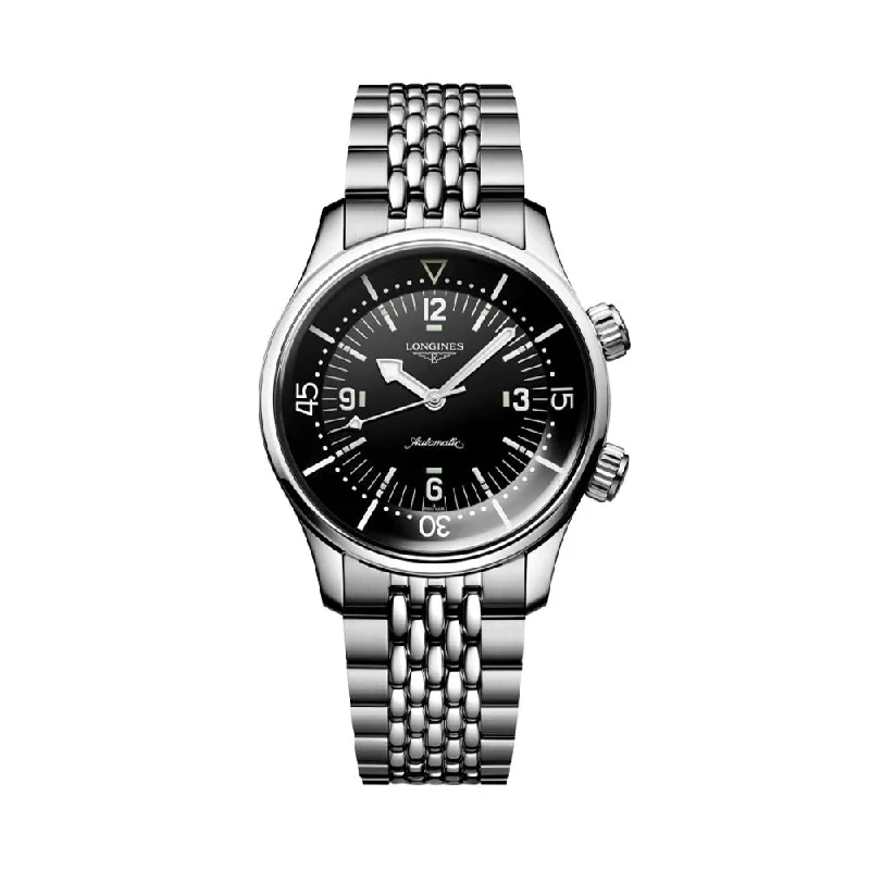 men's kinetic dive watches -Legend Diver 39mm - Black on Bracelet
