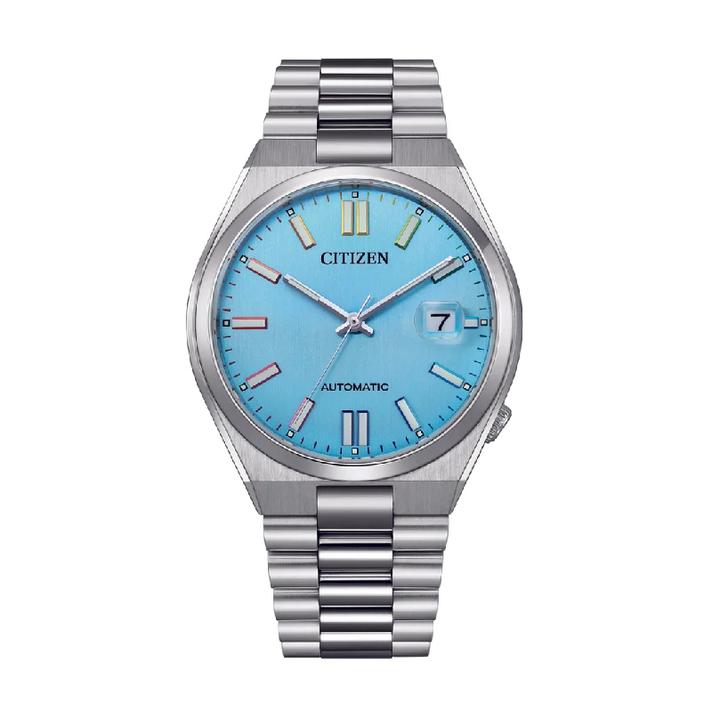 men's mechanical watches with dual time zone design -CITIZEN NJ0151-53L MECHANICAL MEN WATCH