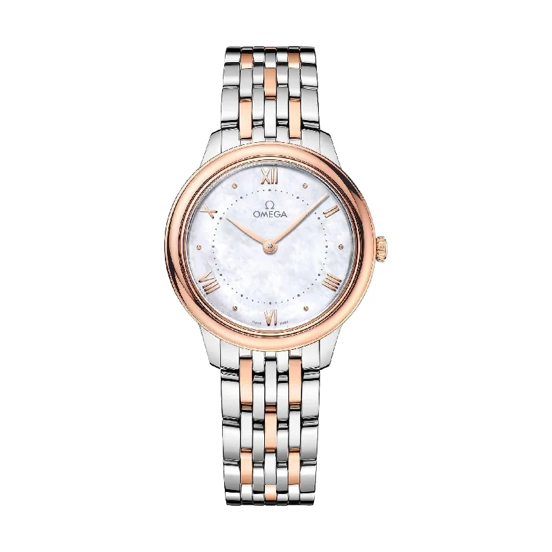 lapel-pin coordinated-De Ville Prestige Quartz Steel and Sedna Gold 30mm - MOP on Bracelet lapel-pin coordinated-De Ville Prestige Quartz Steel and Sedna Gold 30mm - MOP on Bracelet