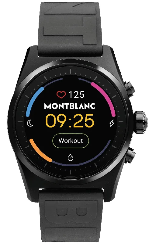 Mens Smart Watch Guarantee-Montblanc Watch Summit Lite Aluminium Black Smartwatch D