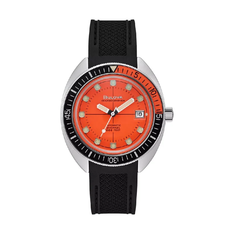 men's mechanical pilot watches -Devil Diver Orange Dial 41mm