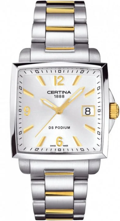 women's Certina triple time zone watches -Certina Watch DS Podium Lady Square