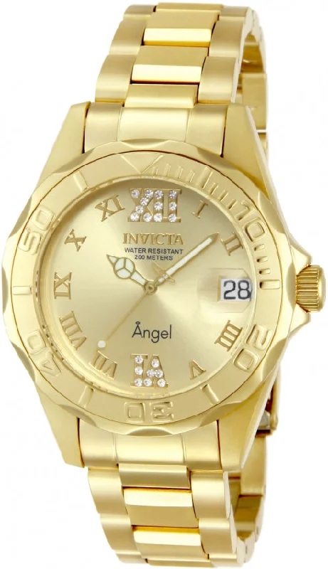 women's mechanical watches with leather style straps for formal events -Invicta Angel Ladies