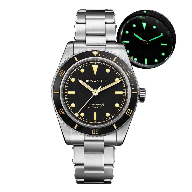 men's dive watches with mechanical movement -Ironwatch Vintage Sub Diver Watch 6204