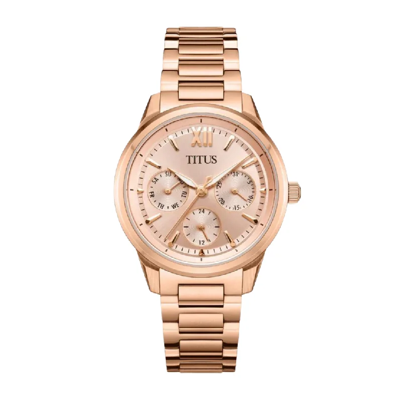women's mechanical watches with double-domed design -SOLVIL ET TITUS FASHIONISTA W06-03346-005 MULTI-FUNCTION QUARTZ WOMEN WATCH