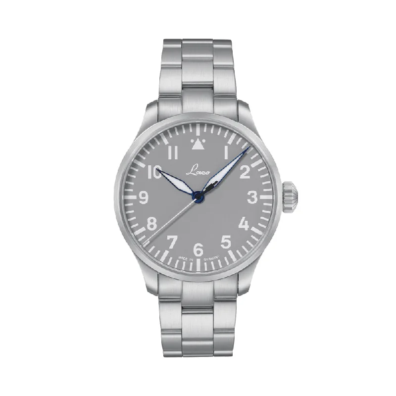 briefcase-coordinated dress-Pilot Basic Augsburg MB Automatic 42mm - Grey on Bracelet