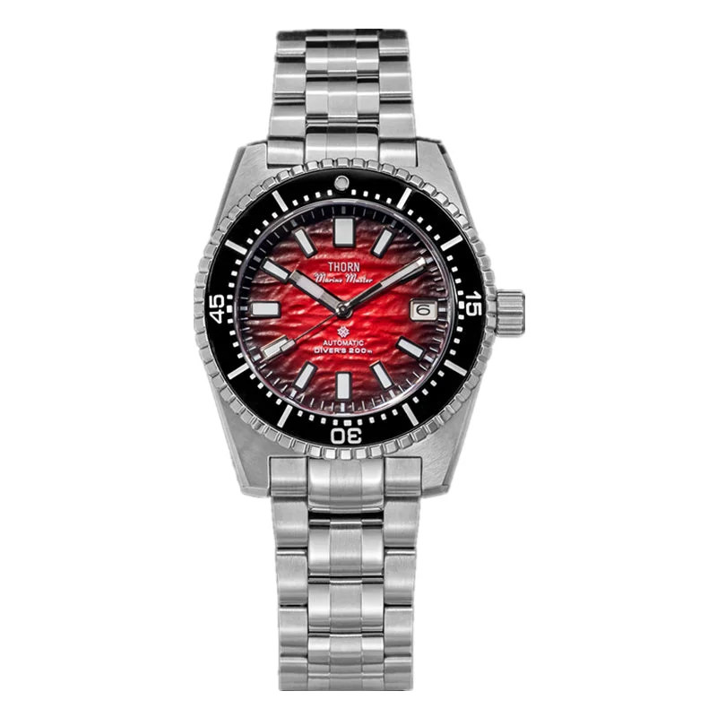 men's dive watches with triple time zone -Thorn 40mm NH35 Automatic Diver Watch