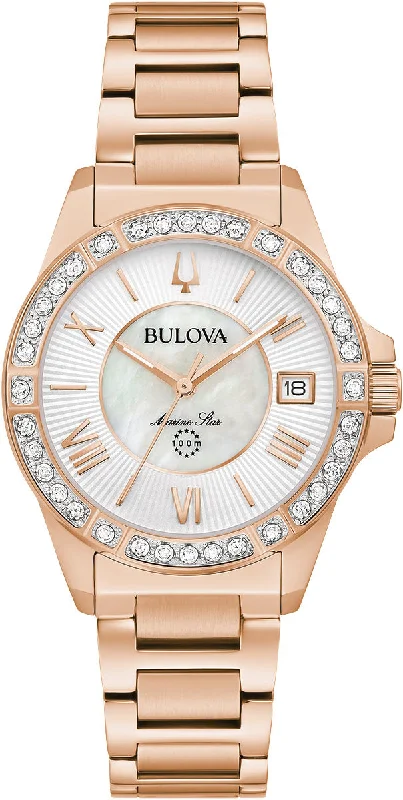 women's Bulova alarm watches -Bulova Watch Marine Star Ladies D