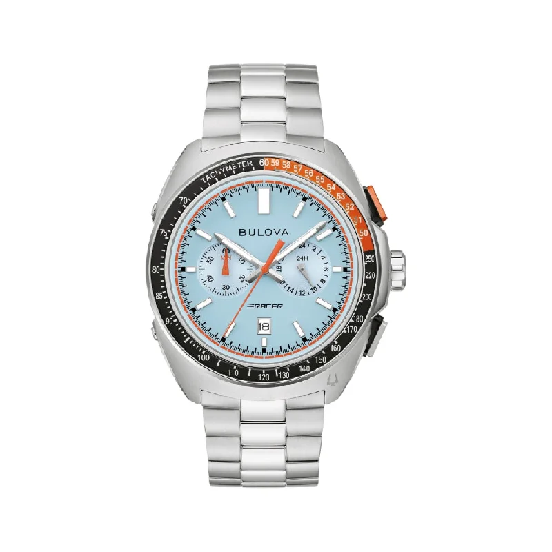 men's chronograph watches with tool-free strap change -Racer Chronograph 42mm - Blue on Bracelet men's chronograph watches with tool-free strap change -Racer Chronograph 42mm - Blue on Bracelet